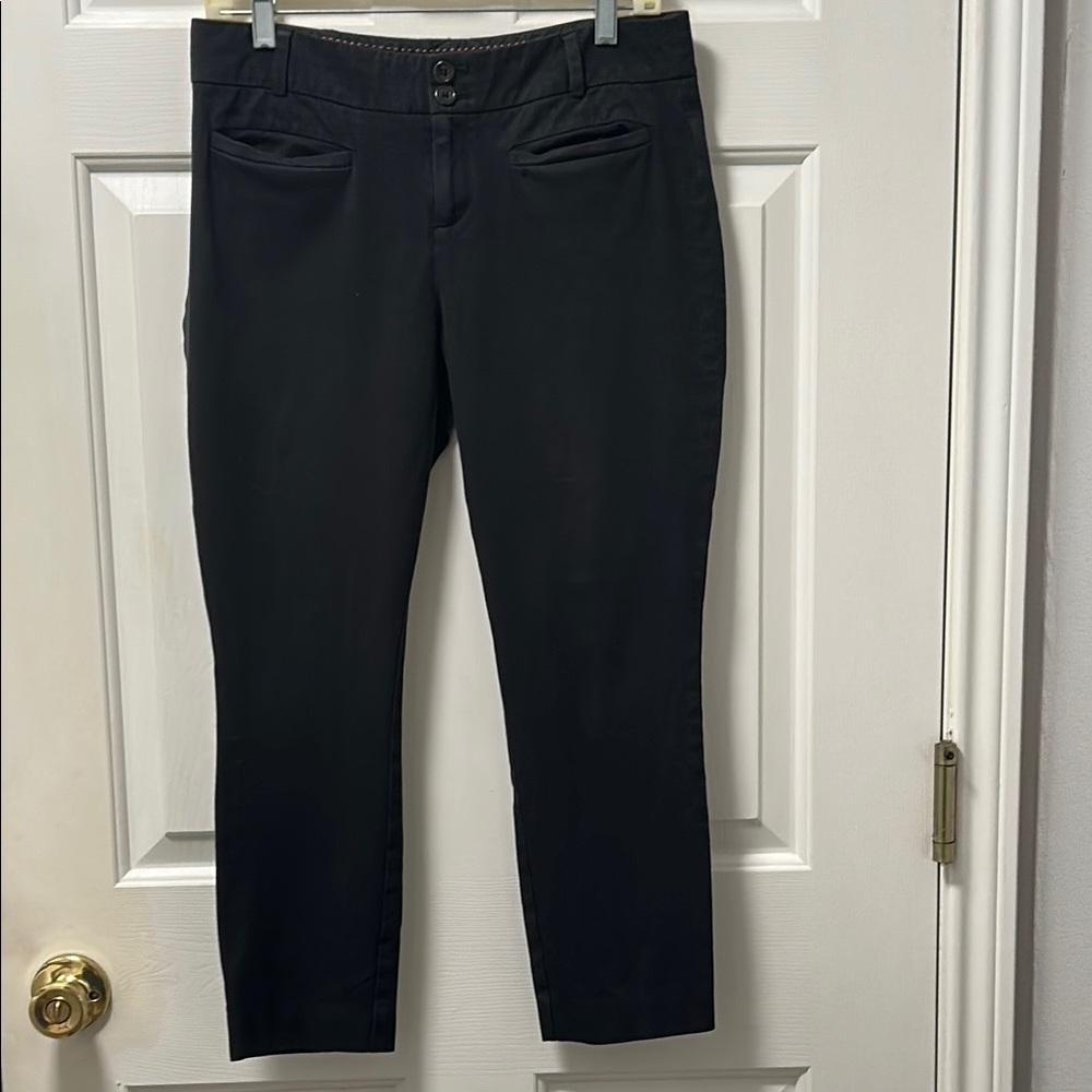 Anthropologie The Essential Slim Classic Black Women's Pants Size 8